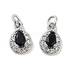 Brass Micro Pave Cubic Zirconia Charms KK-B102-01P-02-1