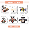 Fingerinspire 8Pcs 6 Style Bees Computerized Embroidery Cloth Sew on Patches DIY-FG0003-59-2