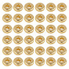 GOMAKERER 200Pcs Flat Round Brass Spacer Beads KK-GO0001-74-1