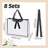 Rectangle Paper Storage Bags with Handle ABAG-WH0038-56-2