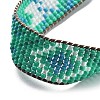 Bohemian Style Glass Bead Braided Bracelets ZD3902-5-3