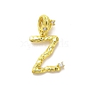 Rack Plating Brass Micro Pave Cubic Zirconia European Dangle Charms KK-L210-015G-Z-1