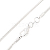 Brass Round Snake Chain Necklaces NJEW-BB10864-16-2