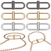 WADORN 6Pcs 3 Colors Zinc Alloy Adjustable Alloy Clip Buckles for Bag Chain Strap DIY-WR0003-07-1
