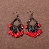 Bohemian tassel turquoise earrings JU8957-15-1