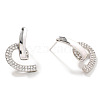 Fashionable Exquisite Brass Micro Pave Clear Cubic Zirconia Stud Earrings LF6788-1-1