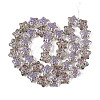 Electroplate Transparent Glass Beads Strands EGLA-N020-02D-2