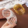 2Pcs 2 Colors Textured Iron Memory Beading Wire for Wire Wrap DIY Jewelry Making MW-TA0001-06B-5