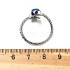 Natural Malachite & Lapis Lazuli Finger Rings RJEW-A068-03P-01-5