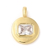 Brass with Cubic Zirconia Pendants KK-K339-01G-02-1