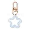 10Pcs 5 Colors Transparent Luminous Acrylic Star Pendant Decoraiton HJEW-JM02351-4