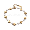 Ion Plating(IP) 304 Stainless Steel Link Bracelets for Women BJEW-P345-08G-4