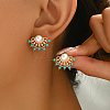 Elegant Brass Imitation Pearl Stud Earrings Women's Daily Jewelry DV0468-2-7