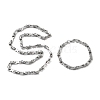 Anti-Tarnish 201 Stainless Steel Link Chain Necklace & Bracelets Set SJEW-G083-05P-1