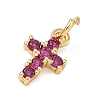 Brass Micro Pave Cubic Zirconia Pendants KK-A293-20G-3