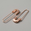 Exquisite Alloy Safety Pin Shape Hoop Earrings for Women EJEW-WH0001-17RG-2