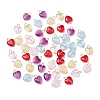 50Pcs 5 Colors Glass Pendants PALLOY-JF02907-1