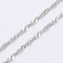 Anti-Tarnish Rhodium Plated 925 Sterling Silver Necklaces STER-E007-1A