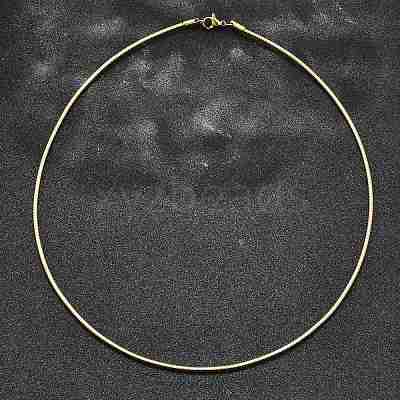 Casual Style 304 Stainless Steel Snake Chain Choker Necklaces X-STAS-O037-05G-1