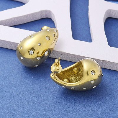 304 Stainless Steel Teardrop Stud Earrings EJEW-B108-05G-A-1