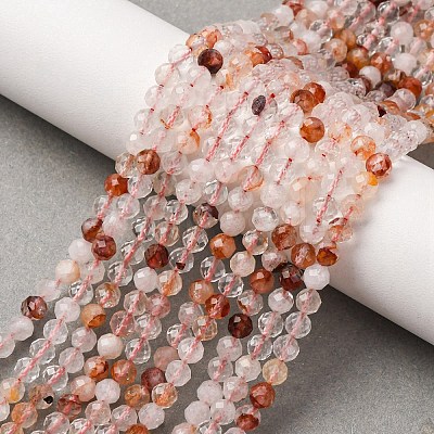 Natural Ferruginous Quartz Beads Strands G-B142-A01-4mm-1