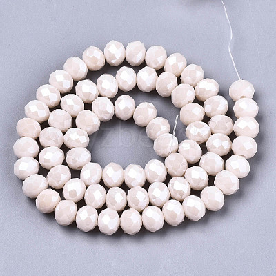 Electroplate Glass Beads Strands EGLA-A034-P6mm-A19-1
