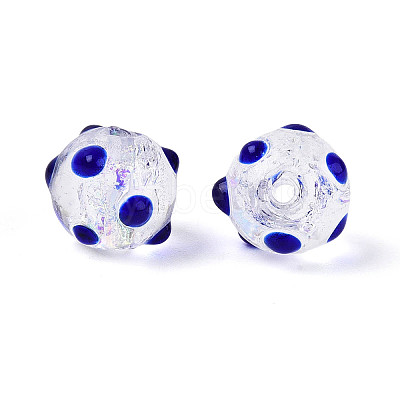 Handmade Foil Lampwork Beads Strands FOIL-T008-02C-1