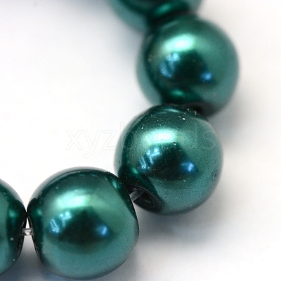 Baking Paint Pearlized Glass Pearl Round Bead Strands HY-Q003-4mm-79-1