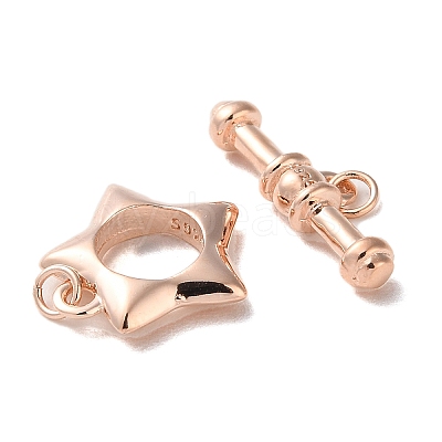 925 Sterling Silver Toggle Clasps STER-D005-06RG-1