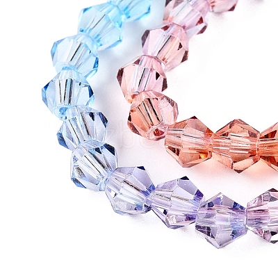 Gradient Color Baking Paint Glass Bead Strands X1-DGLA-A039-T4mm-A015-1