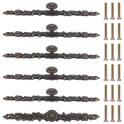 Tibetan Style Alloy Cabinet Door Pull Handles AJEW-WH0752-665B-1