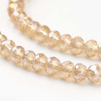 Electroplate Glass Beads Strands EGLA-D020-6x4mm-49-1