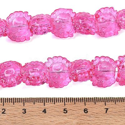 Electroplate Baking Paint Transparent Glass Beads Strands GL-CBA17FF-02I-1