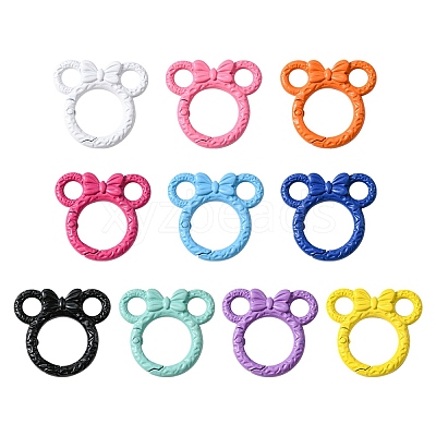 10Pcs Spray Painted Alloy Spring Gate Rings FIND-YW0001-59-1