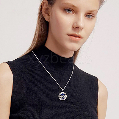 3Pcs 3 Styles Stainless Steel Hollow Essential Oil Diffuser Locket Pendant Necklaces NJEW-HS0001-26A-1