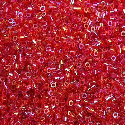Transparent Colours Rainbow Glass Seed Beads SEED-H003-12F-1