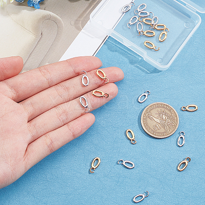 24Pcs 2 Colors Brass Tube Bails KK-PH0002-35-1