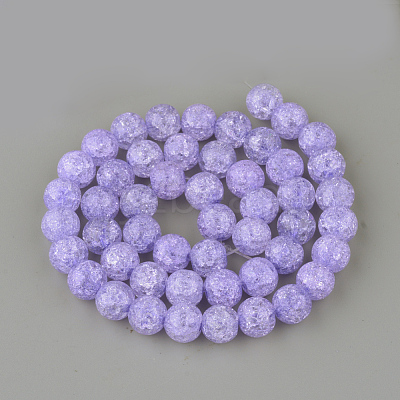 Synthetic Crackle Quartz Beads Strands X-GLAA-S134-6mm-15-1