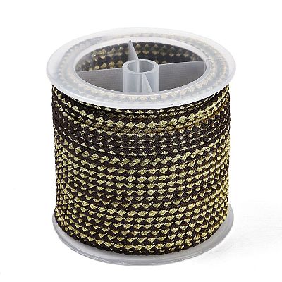 11M Polyester Braided Cord with Cotton Core & Metallic Thread OCOR-Z006-01-09-1