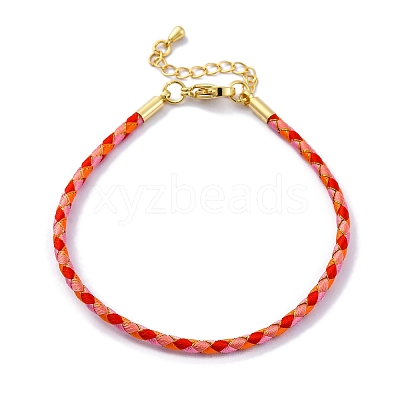 Polyester Cord Braided Bracelet Makings MAK-Z003-01G-33-1