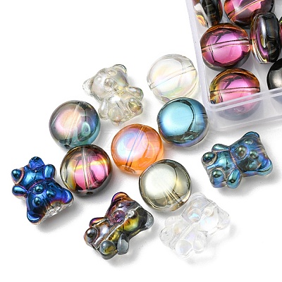 90Pcs 12 Style Electroplate Glass Beads Strands EGLA-YW0001-54-1