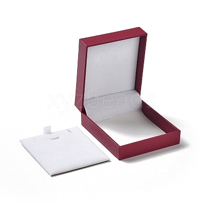 Wood Cover with PU Leather Jewelry Packaging Boxes CON-M009-03-1