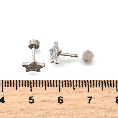 304 Stainless Steel Stud Earrings EJEW-H161-01P-K-1