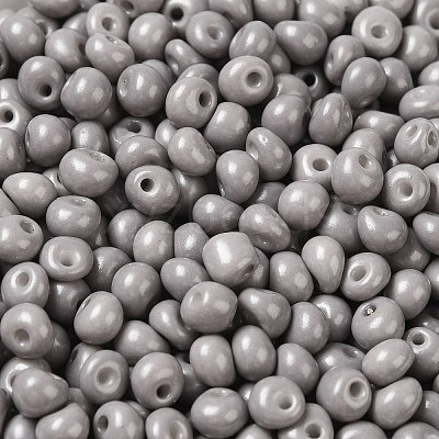 6/0 Opaque Baking Paint Glass Seed Beads SEED-M012-02A-17-1