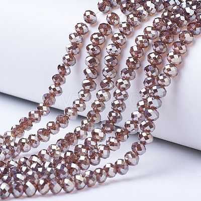 Electroplate Glass Beads Strands EGLA-A034-T6mm-C12-1