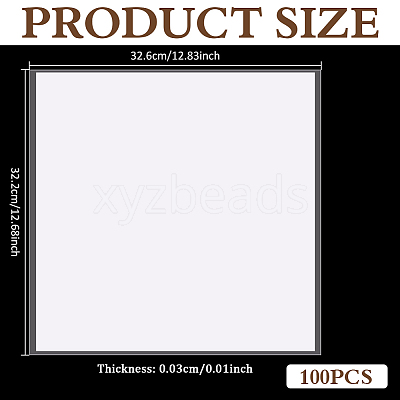 50Pcs Square OPP Cellophane Bags OPP-WH0008-09A-1