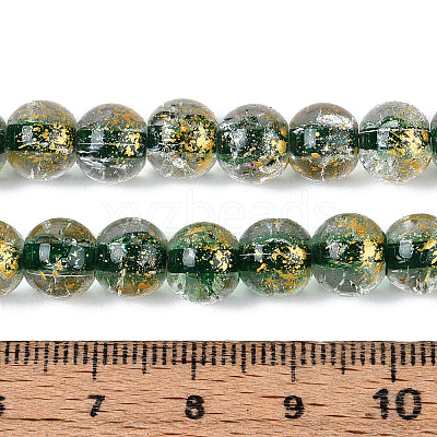 Crackle Transparent Glass Beads Strands GLAA-N030-8mm-01F-1