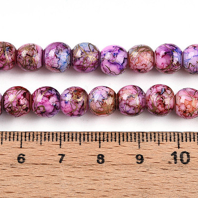 Baking Paint Glass Beads X1-DGLA-N003-8mm-B03-1
