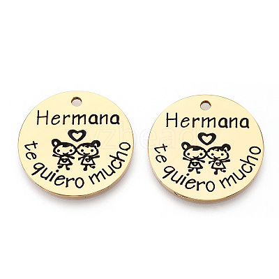 201 Stainless Steel Pendants STAS-T064-37G-9-1