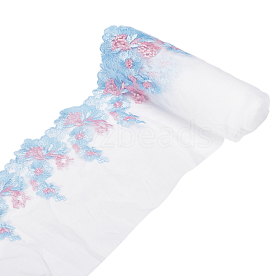 Flower Pattern Polyester Embroidered Ornament Accessories DIY-WH0308-279-1